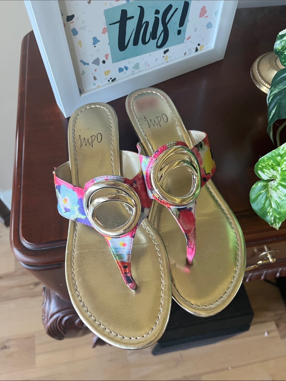 Gaby Impo Colorful Floral Print Multicolor Sandal Wedges